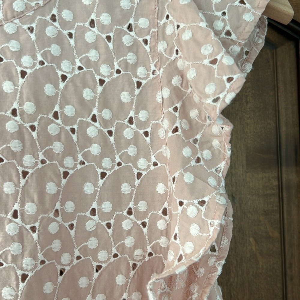Loft Eyelet Ruffle Sleeve Top - Picture 2 of 7